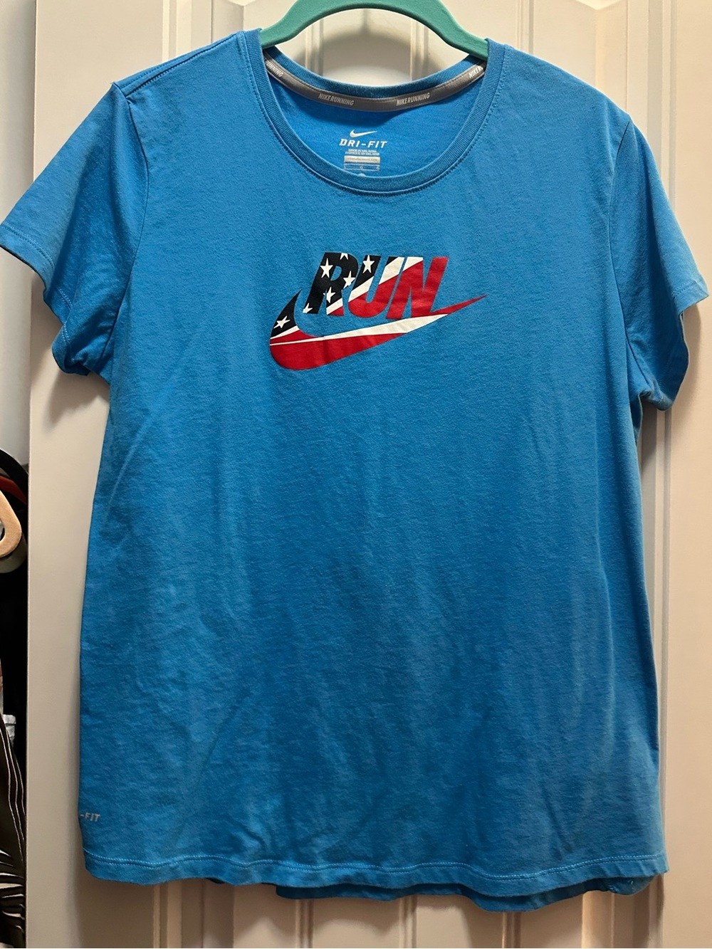 Nike Patriotic Swoosh Dri Fit Run Shirt
Size Large